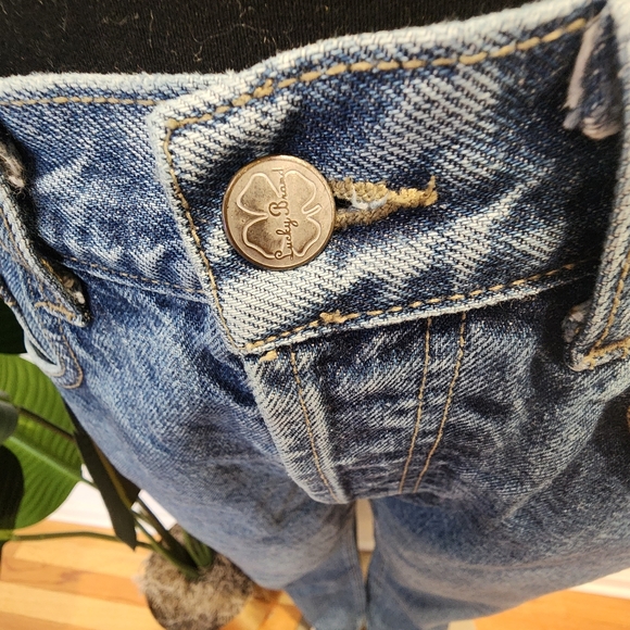 VINTAGE LUCKY BRAND 37 High Waist Button Fly Green Label Denim Jeans 10 RARE! - Picture 2 of 6